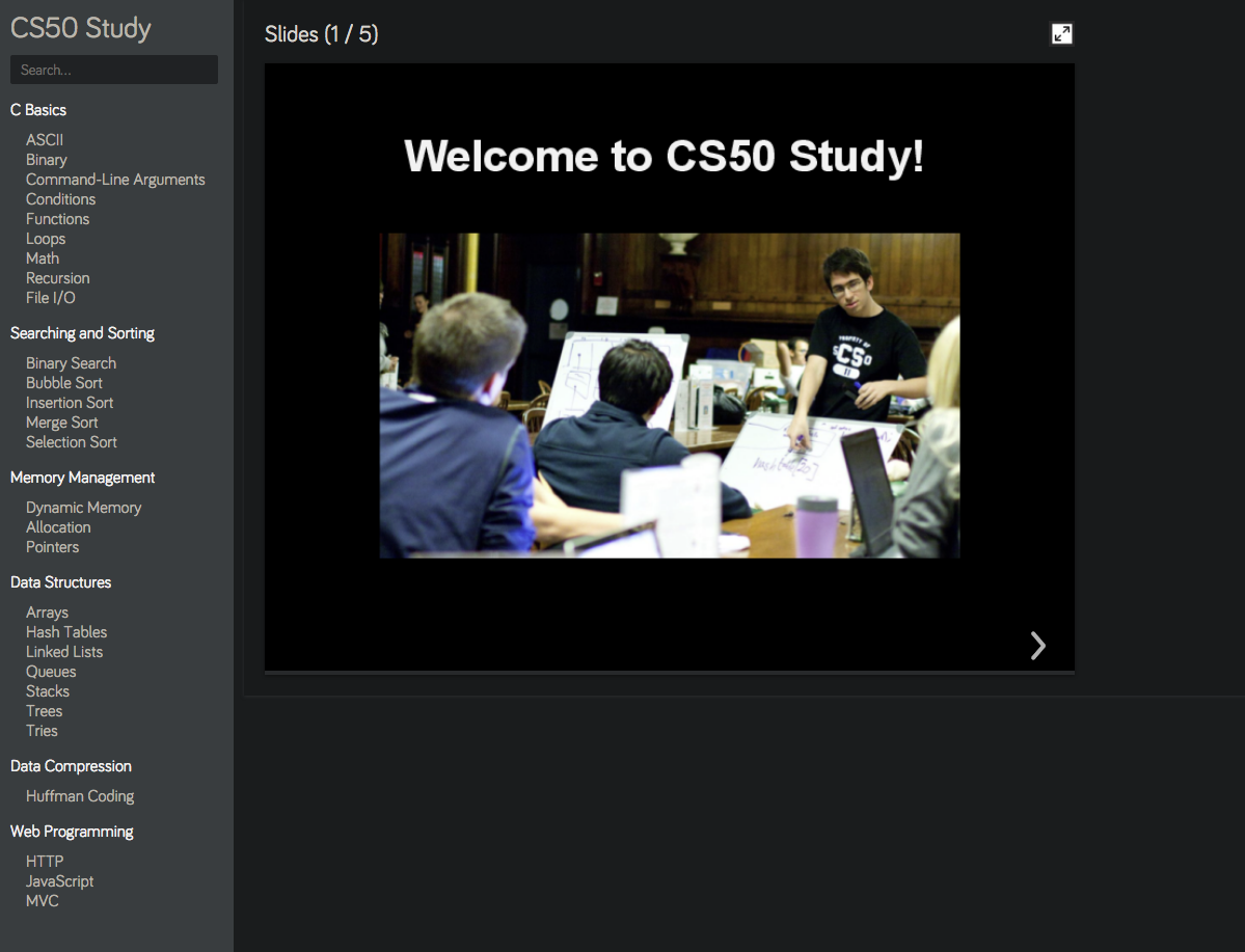 Students in a study group; sidebar with learning references.