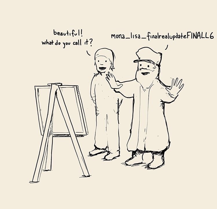Comic of two people in front of an eisle.