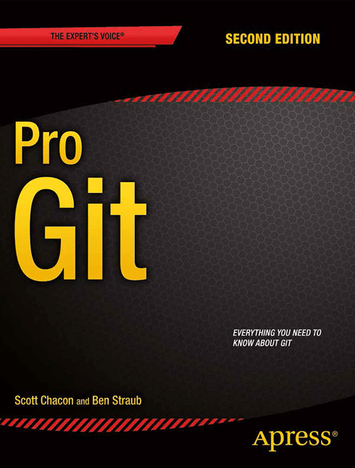 Bookcover of pro git, with author names; Second edition