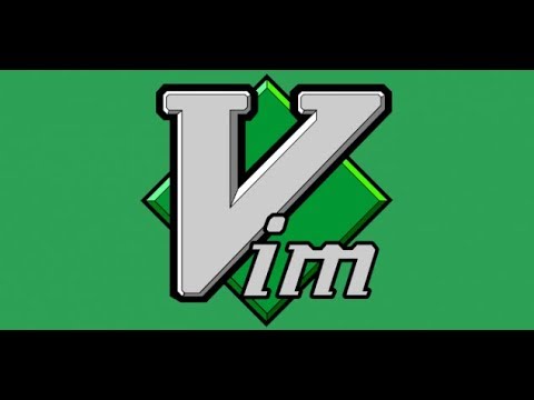 Youtube thumbnail of the vim logo.